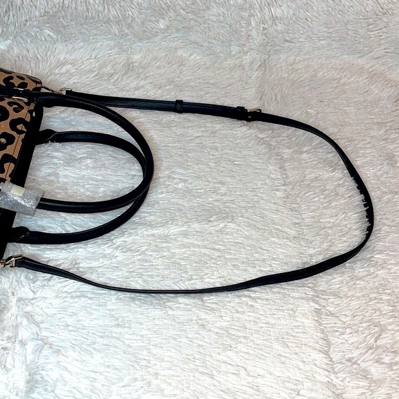 New Kate Spade New York Darcy Leopard Cheetah Large Satchel Shoulder Bag Purse - Picture 10 of 17